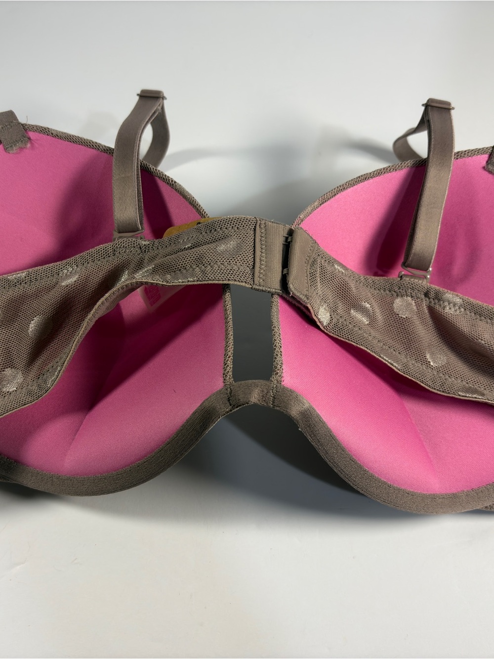 PINK Victoria's Secret Super Push-Up Bra 40B Style 11236401 Polka Dot NWT - Picture 3 of 7